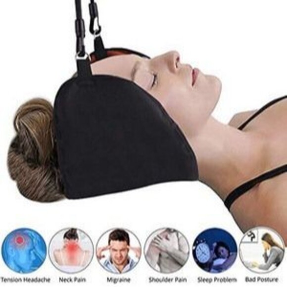 Cervical Neck Traction Device for Neck Pain Relief Neck Sling Hammock - Picture 11 of 12